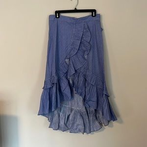 Ruffle high low skirt